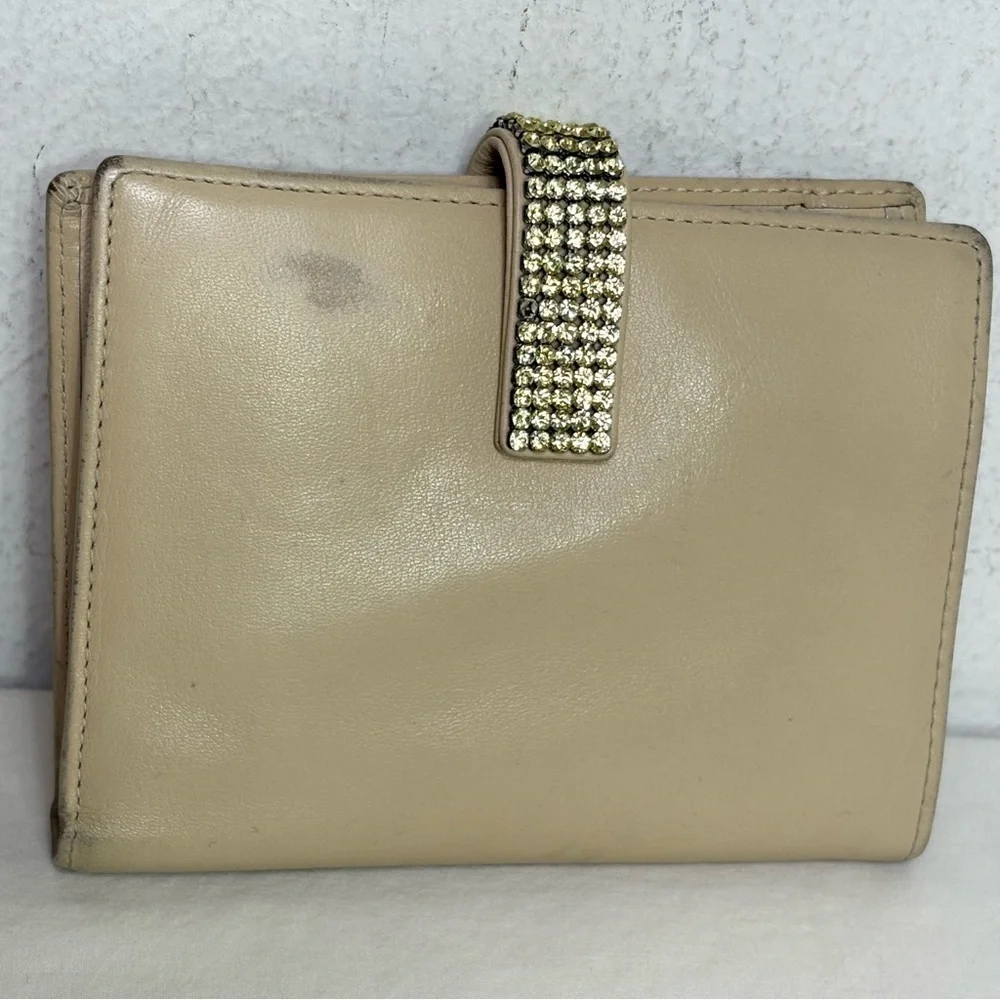 SWAROVSKI Rhinestone Leather Wallet *minor flaws*